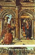 COSSA, Francesco del Annunciation and Nativity (Altarpiece of Observation) df china oil painting reproduction